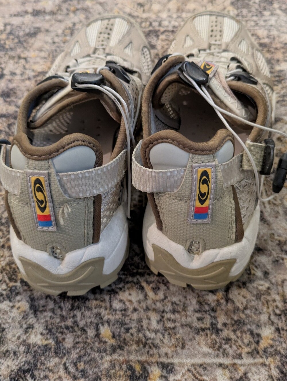 Salomon Vintage Techamphibian 2 Water Hiking Shoes Sandals Y2K Gorpcore Tan 7.5 - Picture 3 of 5